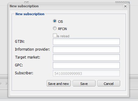 5. Subscriptie (voor DATA AFNEMERS) De WebSubscription module laat toe om een subscriptie uit te voeren met specifieke, door de afnemer