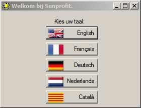 Hoofdstuk 1: De parameters invoeren. Na het installeren van het programma kan deze opgestart worden. Als eerste verschijnt dit scherm. De keuze is aan u. Daarna verschijnt het volgende scherm.: 1.