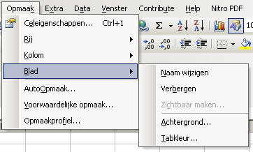 Werkmappen en werkbladen Werkblad Werkblad écht verbergen: Worksheets( blad2 ).