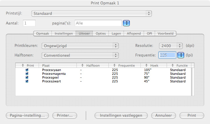 5 2. PDF aanleveren vanuit QUARK: Om vanuit Quark een goede PDF te maken, moet je eerst een PS-bestand maken. Van dit PS-bestand zal je de uiteindelijke PDF moeten maken mbv Acrobat Distiller 1.