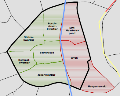 leegstand. Simpelweg gezien het feit dat deze straten minder bezoekers trekken. Desondanks functioneert Wyck nog niet eens zo slecht.