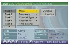 Het Setupmenu ---DVB GEDEELTE Geavanceerde Functies Channel Type (Kanaaltype): Selecteer naar wens TV- of radiokanaal in.