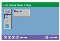 Het Setupmenu ---DVD GEDEELTE Algemene Stappen Druk in de DVD-modus op de <STOP> knop en druk vervolgens op de <setup>knop, het DVD hoofdmenu verschijnt. Geavanceerde Functies 1. DVD MENU A.