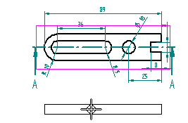 Drijfstangmechanisme in 3D tekenen met Solid Edge 34 Het uiteindelijke resultaat door op Finish te klikken: Afleiden van een aanzicht.