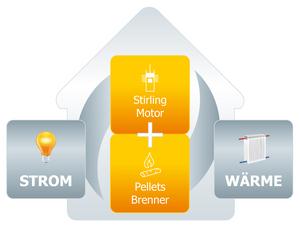 De meest bekende en ook gangbare vorm van gecombineerde warmte- en elektriciteitswinning is de Warmte-Kracht-Koppeling (WKK). Dit systeem staat ook model voor het project ÖkoFEN_e.