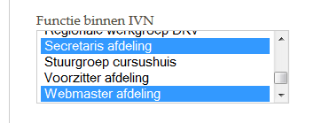 Blok 1: Blok 2: We beginnen met blok 1: Op het eerste tabblad Categorisatie en Tags zie je het menu Functie binnen IVN.