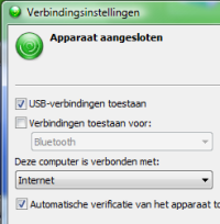 hebben. Tik hiervoor in het scherm linksboven op Instellingen voor inhoudssynchronisatie wijzigen. U ziet dan het scherm hiernaast: Wij raden de instellingen aan zoals hiernaast afgebeeld.