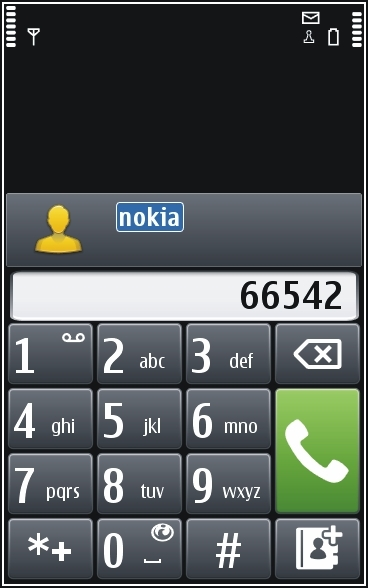 42 Telefoon Tip: Als u een contact wilt bellen, selecteert u in het startscherm Bellen en begint u de naam van het contact te typen.