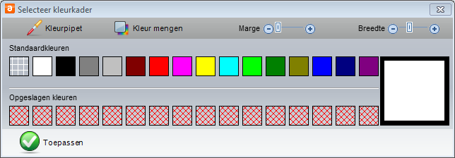 Automatisch vullen: Stap 4 Stap 4: In deze stap kun je kiezen voor een achtergrondkleur of een kleurkader. De keuze geldt voor alle pagina s of fotokaders in het boek.