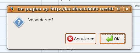 Onderaan de lijst zal dan steeds een paneel verschijnen waar we de waarden van de geselecteerde rij kunnen aanpassen. De wijzigingen doorvoeren kunnen we doen door op de knop opslaan te klikken.