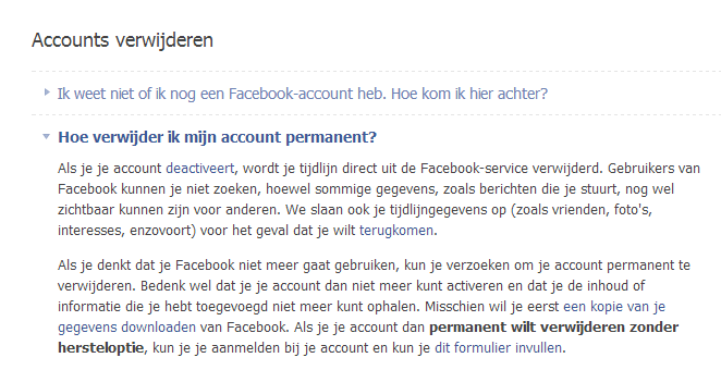 8 Klik links op je account beheren en vervolgens op accounts deactiveren. herdenken. Rechts kunt u nu kiezen voor hoe verwijder ik mijn account permanent.