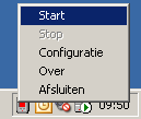 3.7.1.3.1 Starten en Stoppen van de OPTAC Tool Automatische Downloader Om de OPTAC Tool Automatische Downloader te stoppen klik op Stop.