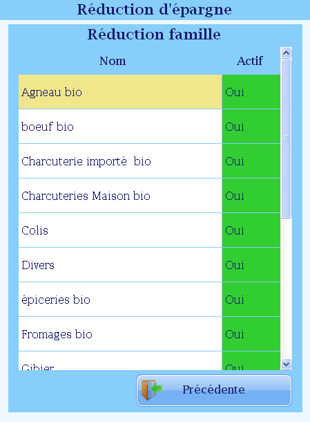 SR.NET - réduction d épargne ***Optionnel*** Via deze beschreven instelling kan men al dan niet per artikelgroep een