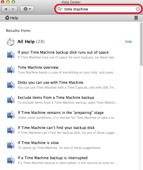 Opmerking: meer informatie over Time Machine vindt u in Mac 101: Time Machine (http://support.apple.