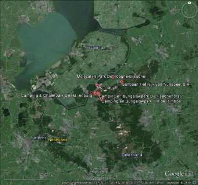 Zoals hierboven vermeld, zijn deze contouren gebaseerd op dosis-respons relaties voor permanente bewoning en dus slechts een voorlopige indicatie voor recreatief verblijf.