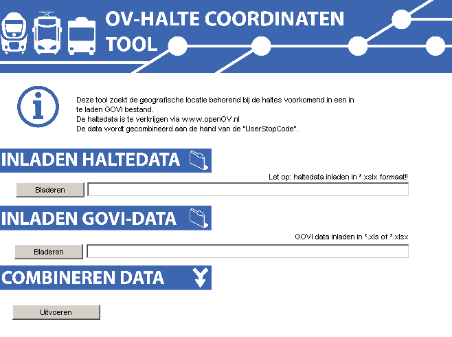 OV-HALTE COORDINATEN TOOL GOVI data bevat geen haltecoordinaten Hoop handwerk om in dataset openov.