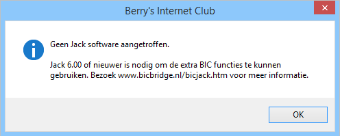 3 Koppeling BIC - Jack Berry s Internet Club Start nu BIC door te dubbelklikken op de snelkoppeling.