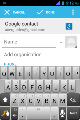 Contacten beheren Contactpersonen beheren De smartphone heeft een adresboek waarin u contacten kunt opslaan op het interne geheugen van de telefoon, op de simkaart of op uw Google-account.