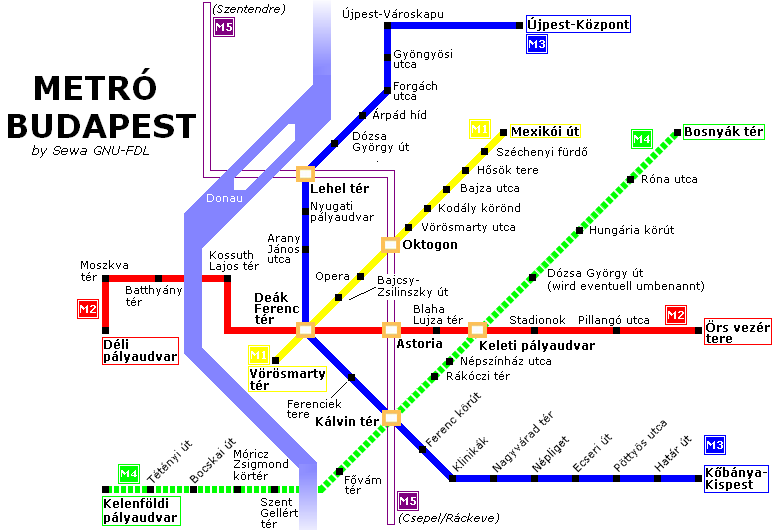 Schematische kaart van de HSL-Zuid Schematische kaart van de metrolijnen van Budapest Het doel van een dergelijke aanpak is om de kaartlezer snel een eenvoudig overzicht te geven.