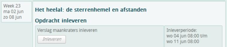 Dit is een totaaloverzicht per week van de te behandelen lesstof, eventueel klaarstaand lesmateriaal, eventueel huiswerk en opdrachten die moeten worden