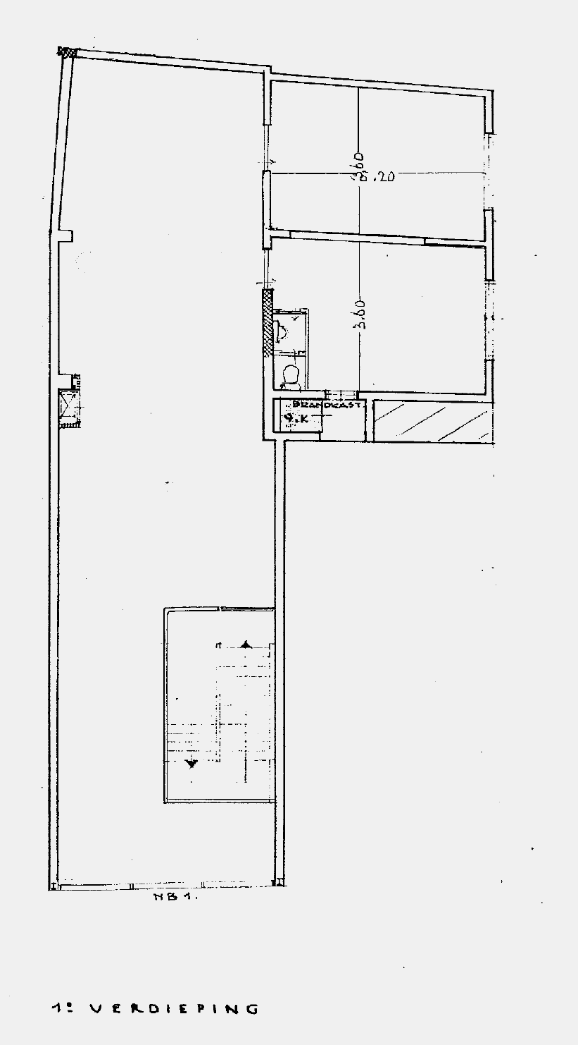 Bijlage II: plattegrond eerste verdieping N.B.: Deze plattegrond is bedoeld om geïnteresseerden een zo goed mogelijke indruk te geven.