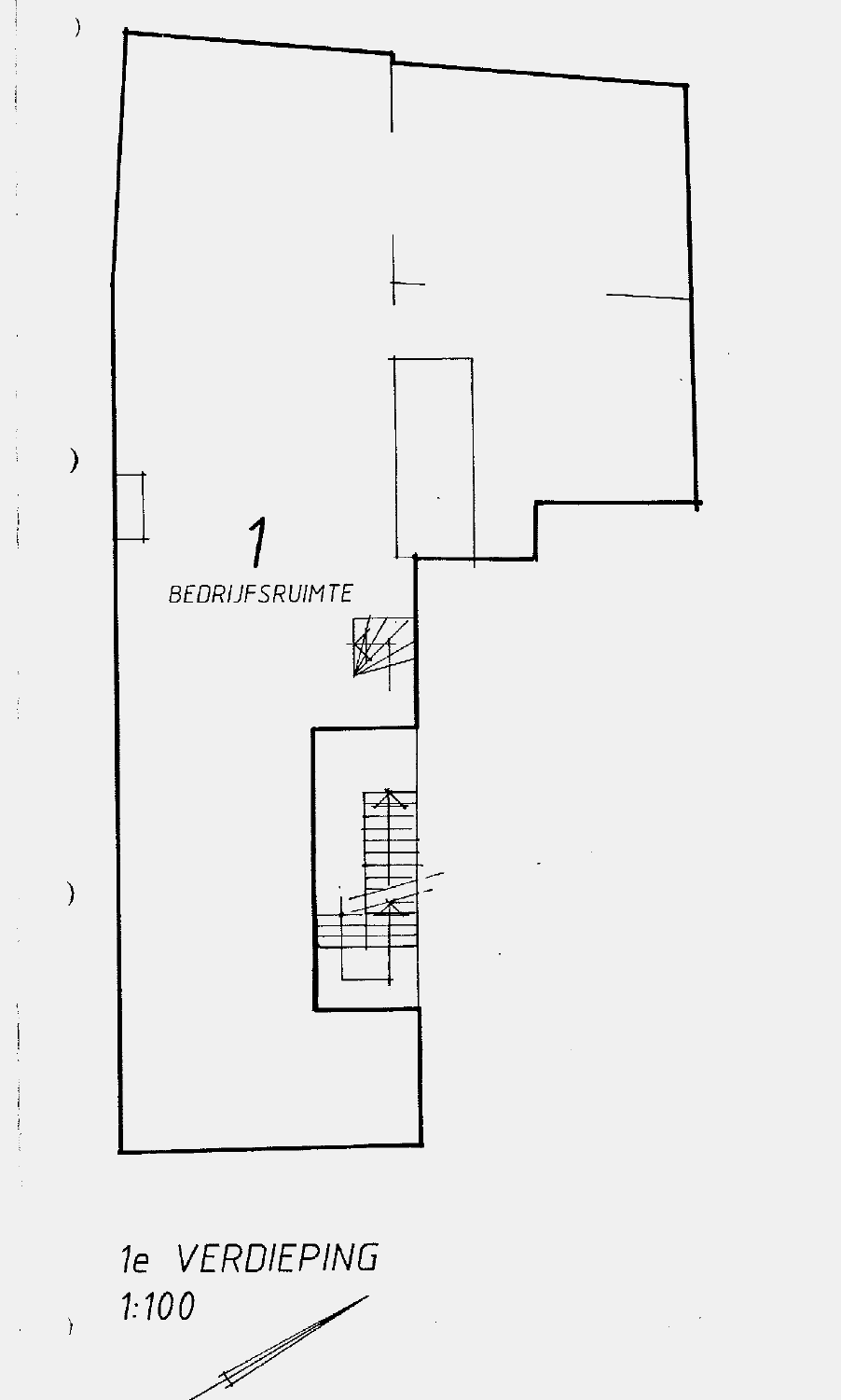 Bijlage IV: splitsingstekening eerste verdieping N.B.: Deze plattegrond is bedoeld om geïnteresseerden een zo goed mogelijke indruk te geven.