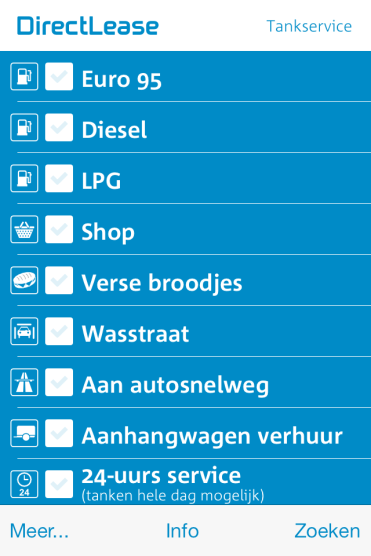 DirectLease Brandstof - Gratis - Nederlands Zodra je de app opent krijg je gelijk een pop up of je je huidige locatie wilt gebruiken.