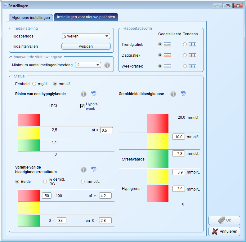 Hoofdstuk 3, Accu-Chek Smart Pix-software starten en configureren Tijdsinstelling Selecteer de standaard-tijdsperiode die in rapportages wordt geanalyseerd en weergegeven.