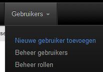 6.2 Een gebruiker aanmaken Opdracht 1 Aanmaken van een nieuwe gebruiker 1. Ga met de aanwijzer in het regelpaneel over de optie Gebruikers heen, en kies voor Nieuwe gebruiker toevoegen.