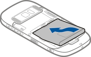 Aan de slag 11 1 Ontgrendel het hendeltje van de achtercover en til de achtercover op. 2 Als de batterij is geplaatst, tilt u deze uit het apparaat. 3 Een SIM-kaart plaatsen.