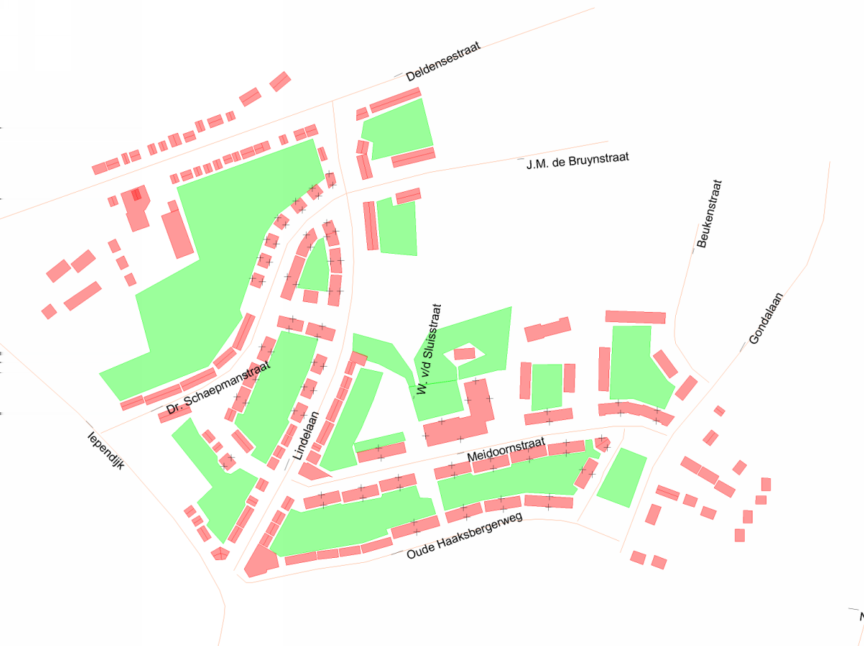 ieman Raadgevende ngenieurs projec opdrachgever ' Gijmink e Goor - fase 8 /m 10 Viverion objecen bodemabsorpie gebouw bebouwing rijlijn hoogelijn + waarneempun gevel