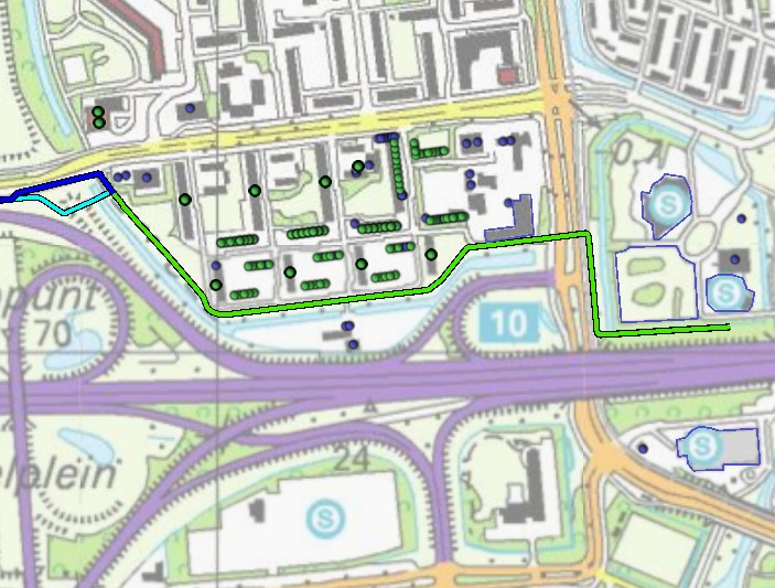 Figuur 6: FN curve van de kilometer met de hoogste overschrijdingsfactor (0.2) van de W-521-06.