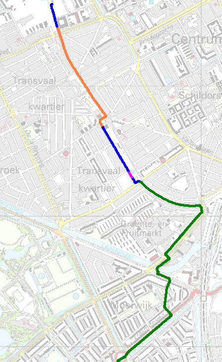 Figuur 1 geeft de geografische ligging van gastransportleiding W-509-06 weer op een noordgerichte topografische kaart.