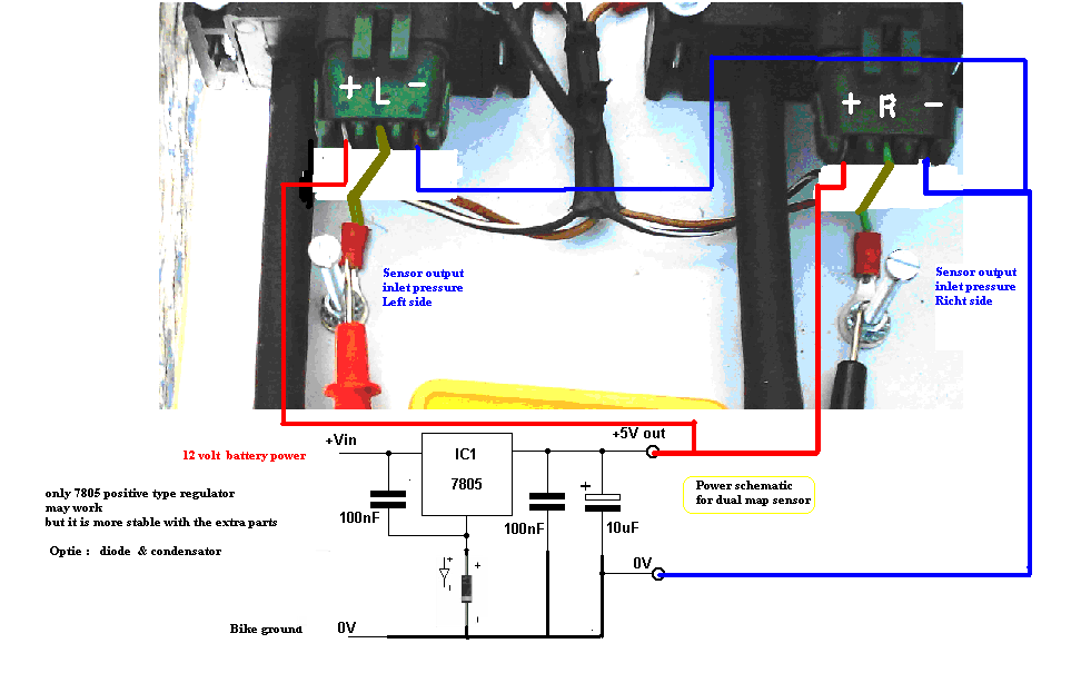 Het aansluiten V1 (update V2: usb power car adapter @ the bothem of this file ) Mijn Onderdelen lijst ; 1: trespaplaat 9mm dik om de sensoren op te monteren,ideaal materiaal om schroefdraad 4 mm in