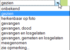 Gedrag invoeren Dit veld is niet verplicht en staat standaard op onbepaald. De mogelijkheden zijn gekoppeld aan de soort die u hebt gekozen. Kies het juiste gedrag uit het dropdownmenu.