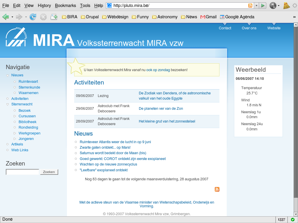 Handleiding gebruik Mira website Startpagina Als je naar de Mira website gaat (http://www.mira.be/) zal je nergens een login-functie zien.