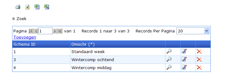 Schema soort Klik op het betreffende symbool.