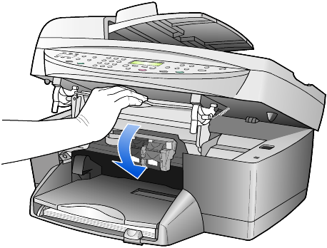 Hoofdstuk 7 Patronen uitlijnen Telkens wanneer u een inktpatroon installeert of vervangt, verschijnt op het bedieningspaneel van de HP OfficeJet een bericht waarin u wordt gevraagd de inktpatroon uit