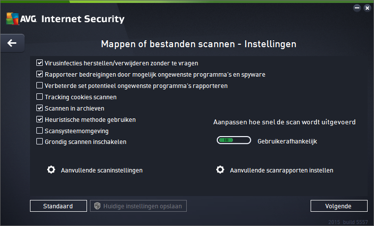 In de lijst met scanparameters kunt u specifieke parameters in- en uitschakelen: Virusinfecties herstellen/verwijderen zonder te vragen (standaard ingeschak eld) - als tijdens het scannen een virus