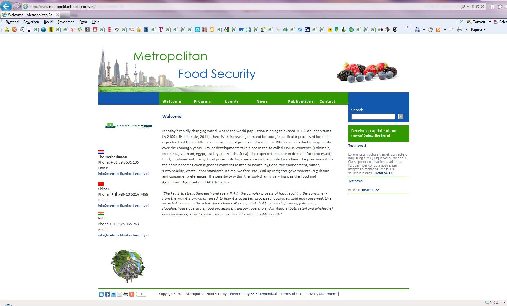 Metropolitan Food Security w w w.