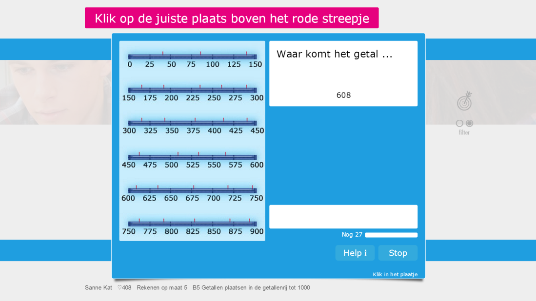 Oefeningen op het gebied van kennis van de structuur van de getallenrij tot 1000; de plaats van een getal in het getallengebied tot 1000.