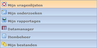 Maak eerst uw vragenlijst, dan daarmee een onderzoek Om een onderzoek uit te kunnen voeren, voert u de volgende stappen uit: 1 Maak eerst een nieuwe vragenlijst aan Ga naar Mijn vragenlijsten en maak