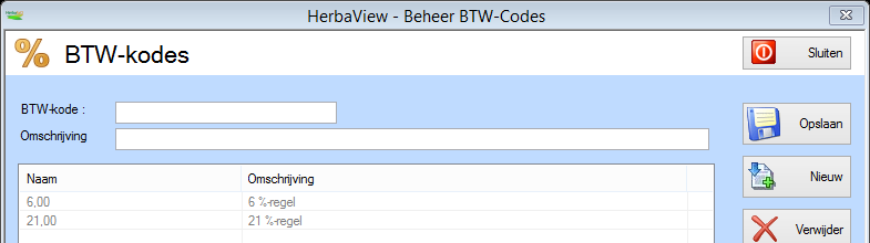 Parameters hier kan je HERBAVIEW mee personaliseren Landcode Weergave klanten Verjaardagen: hoelang op voorhand meldingen?