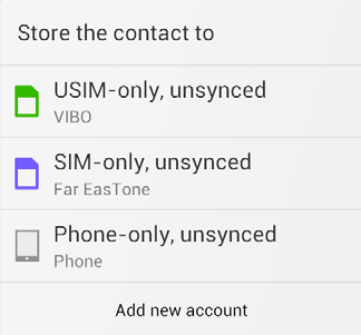 Als er geen contacten op de telefoon staan, kunt u de contacten van uw Google-account importeren, een nieuw contact toevoegen of contacten importeren van uw simkaart of SD-kaart.