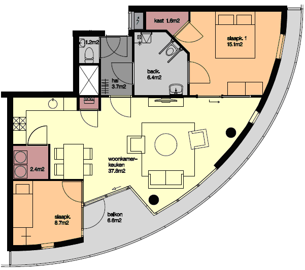 Plattegrond nieuwbouw Patrimonium appartementen het appartement uitgelicht Ruime en lichte appartementen met