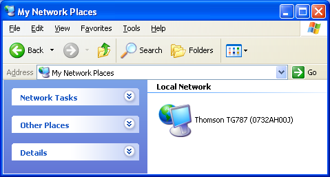 5 Uw Thomson Gateway ten volle gebruiken 5.1.1 De Thomson Gateway openen met UPnP Windows Vista Als u werkt met Windows Vista: 1 Open het menu Start van Windows en klik op Netwerk.