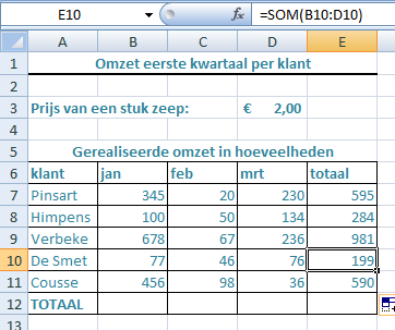 HOOFDSTUK 4: CEL ADRESSERING RELATIEVE ADRESSERING Standaard is de relatieve adressering ingesteld.