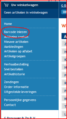 Wanneer u de webshop hebt geopend, logt u in met uw gebruikersnaam en wachtwoord: (Wanneer u nog geen inlogcode heeft kunt u deze aanvragen via Klant worden?