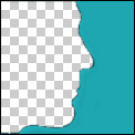 Het gereedschap Achtergrondgummetje waarmee pixels worden gewist die lijken op een bemonsterde referentiekleur onder het dradenkruis; uitstekend voor het wegschilderen van ongewenste