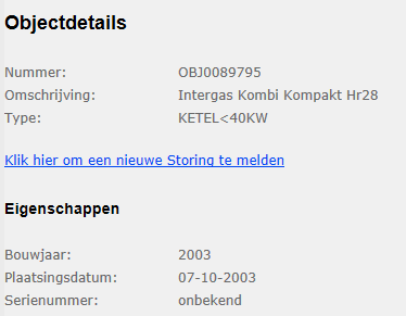 3. Contracten Indien u kiest voor het Tabblad Contracten krijgt u een overzicht van de contracten welke u heeft afgesloten bij ESNW.